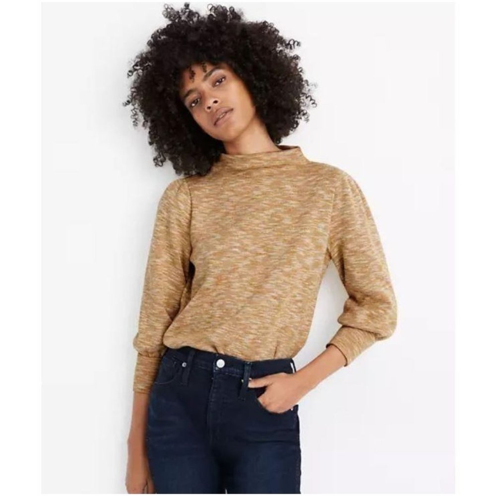 Madewell Gathered Balloon Sleeve Sweater Top Sz S